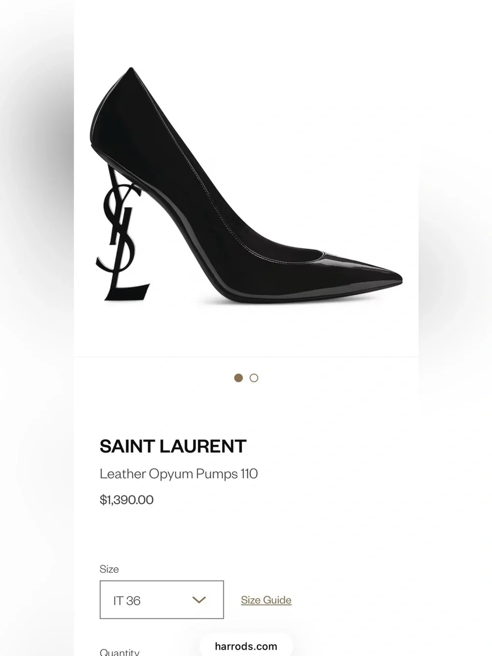 SAINT LAURENT patent 
Leather Opyum Pumps 110 - Picture 6 of 6